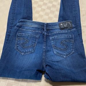 EUC Silver Suki Jegging‎ Skinny Jeans Womens Size 26 x 29 Low Rise Dark Wash.